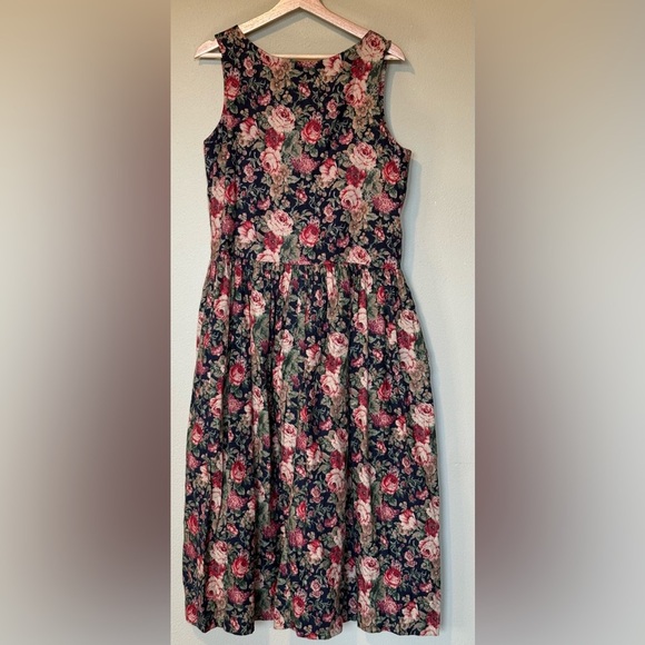 Worldly Cotton Floral Sleeveless Button Front Dress Size Small - Picture 3 of 9